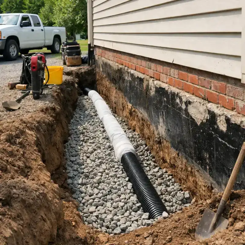 French Drain Lewisville